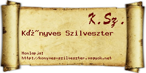 Könyves Szilveszter névjegykártya