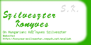 szilveszter konyves business card